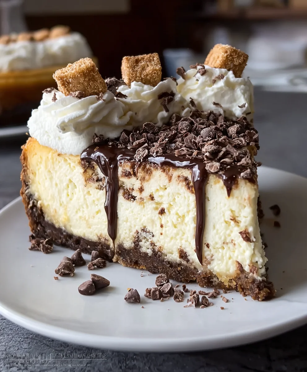 Homemade Cannoli Cheesecake-Delicious Italian Dessert