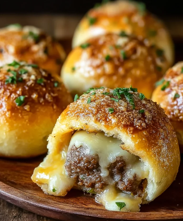 Garlic Parmesan Cheeseburger Bombs Recipe