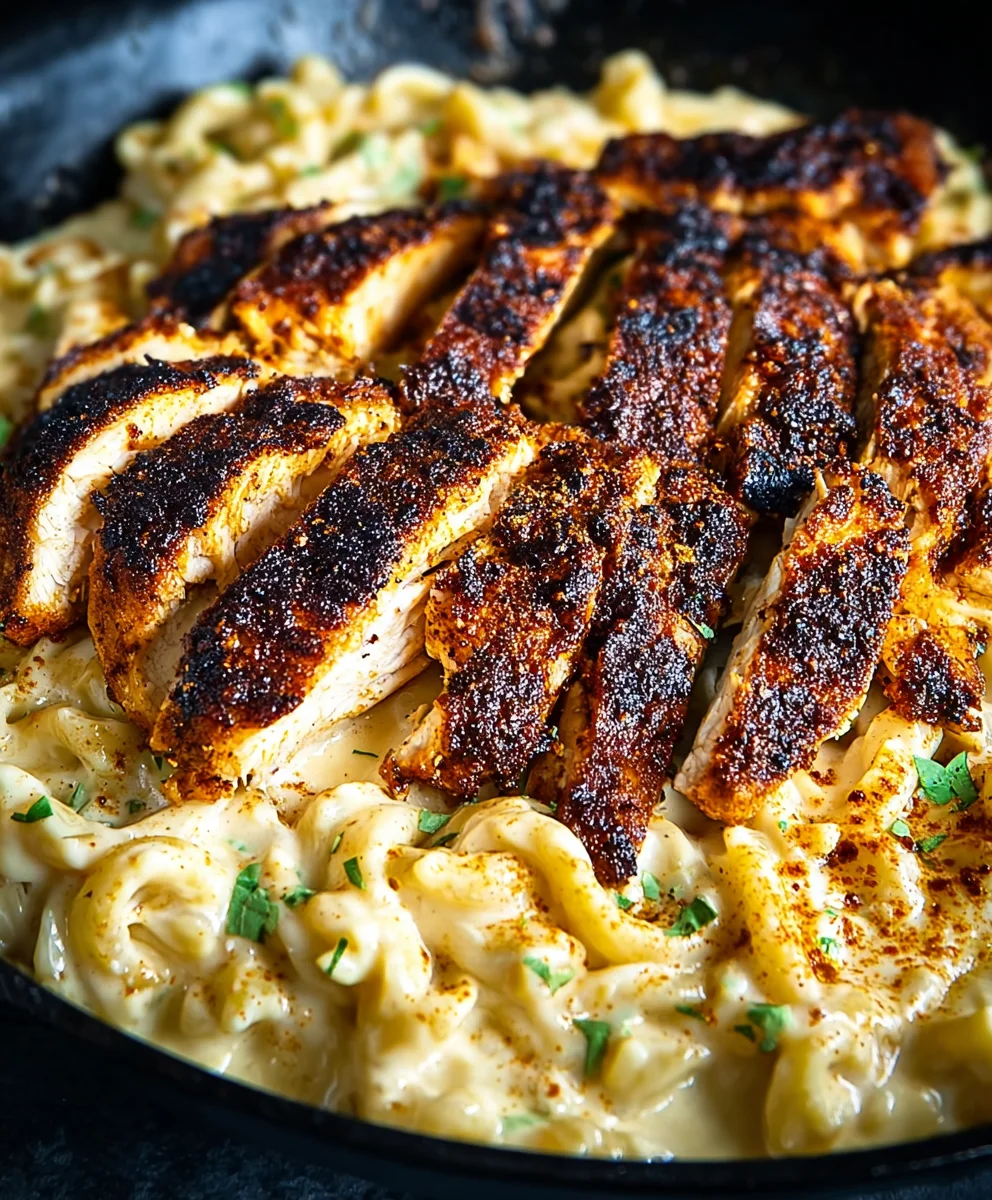 Blackened Cajun Chicken Alfredo Recipe-Spicy Creamy Pasta