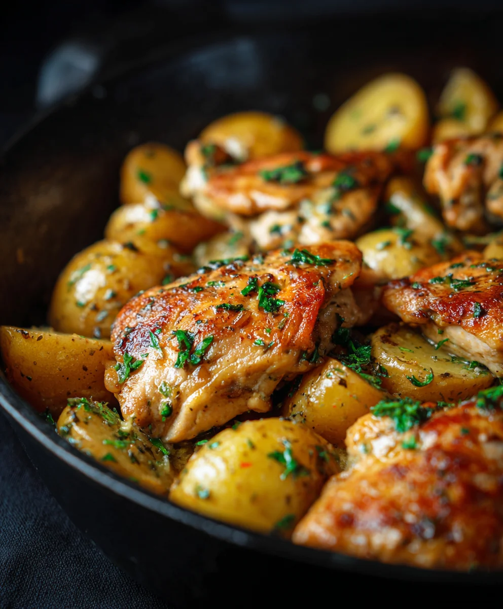 Garlic Butter Beef & Potatoes Skillet Recipe