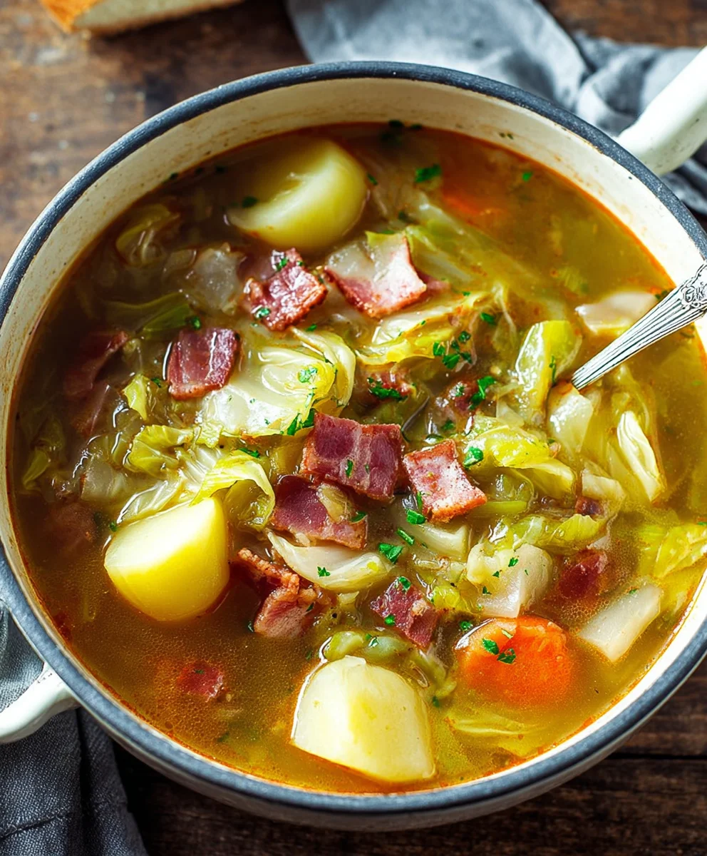 Irish Beef Beef Bacon Cabbage Potato Soup Recipe