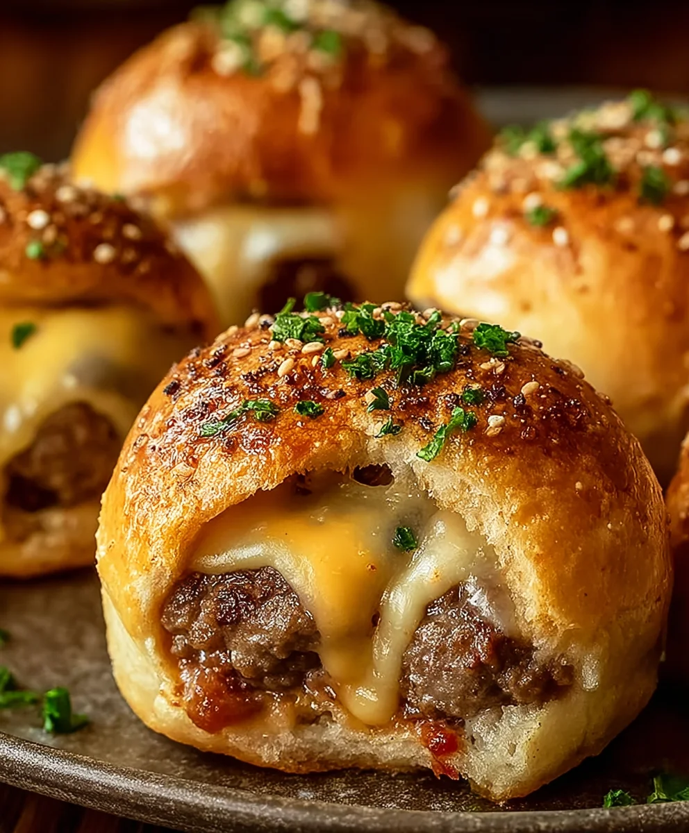 Garlic Parmesan Cheeseburger Bombs Recipe