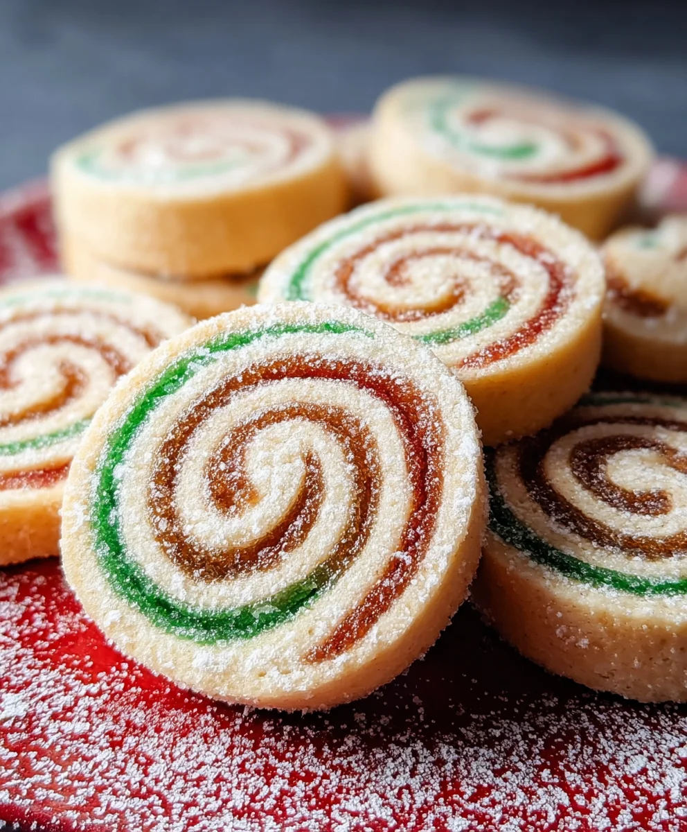Easy Christmas Cookie Pinwheels- Festive Holiday Treat