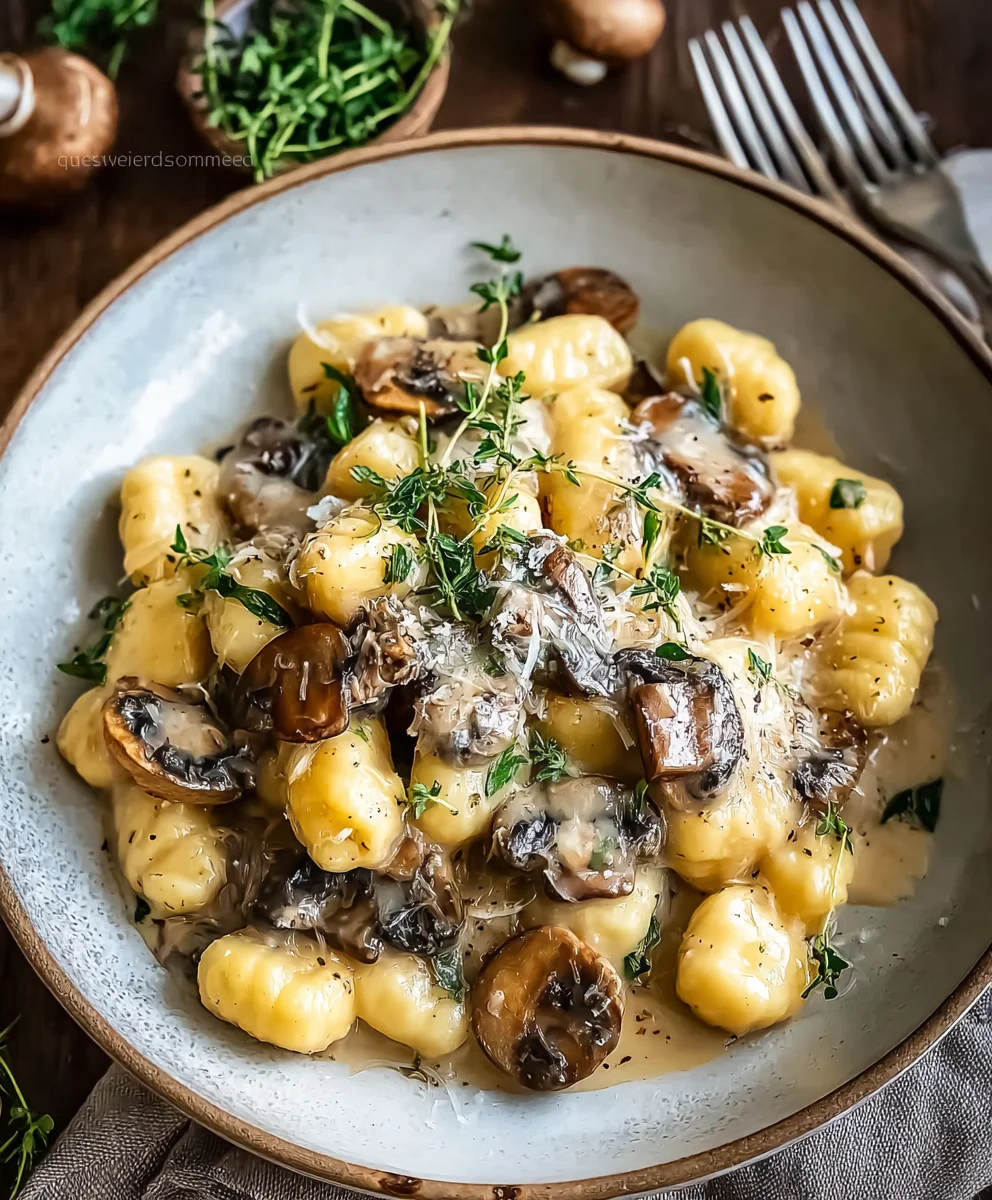 Creamy Mushroom Gnocchi - Quick & Easy Dinner