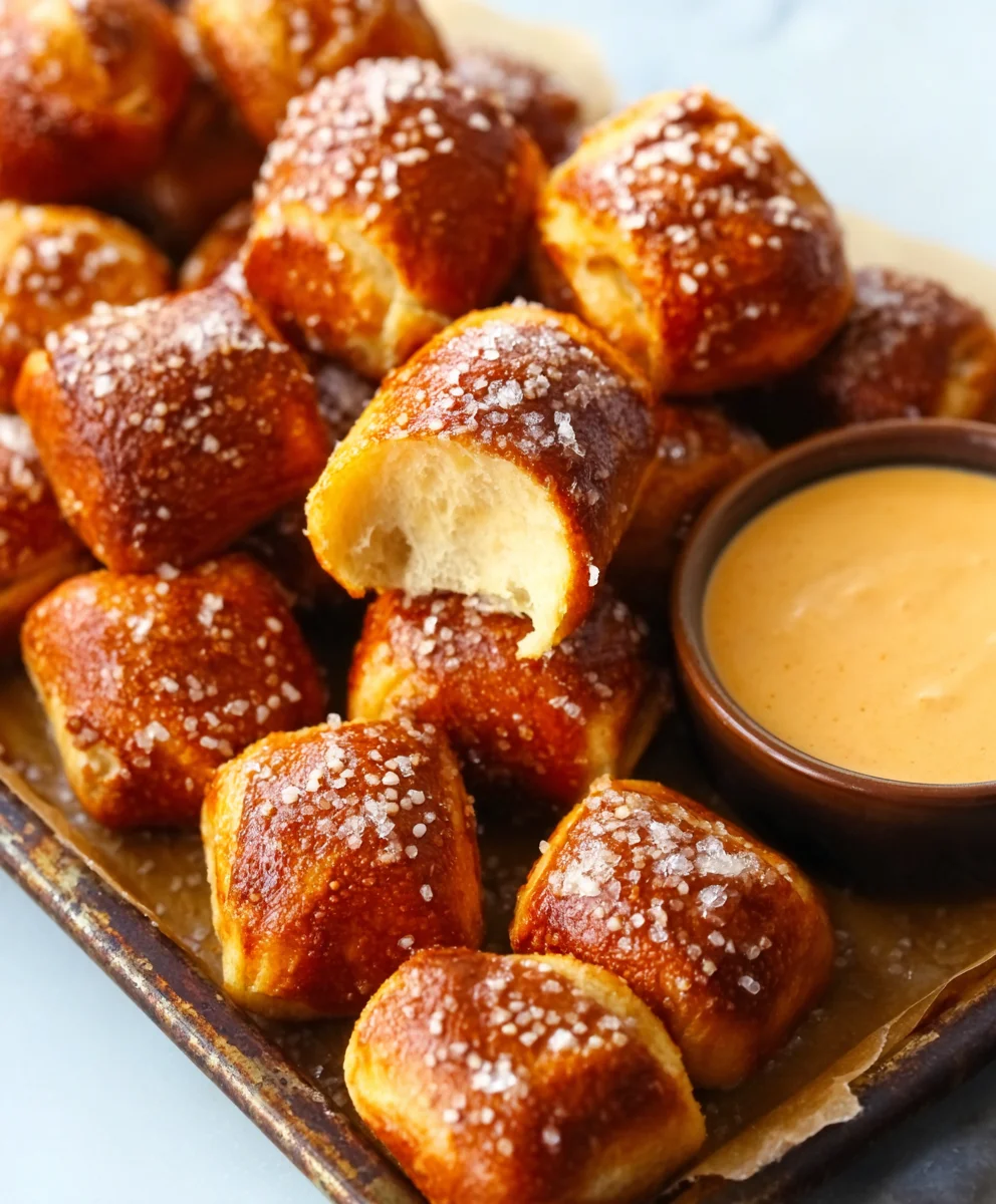 Buttery Soft Pretzel Bites- Easy Delicious Snack