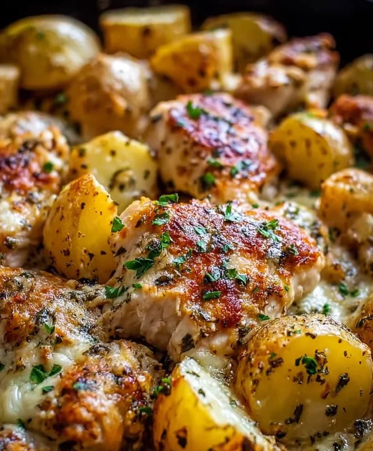 Garlic Parmesan Chicken and Potatoes – Easy Bake Recipe