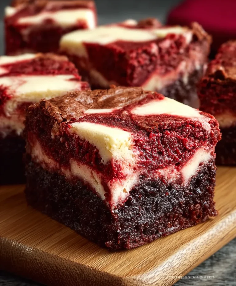 Red Velvet Cheesecake Brownies-Decadent Dessert