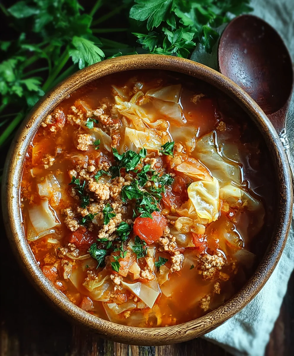 Hearty Beef Cabbage Roll Soup Recipe-Easy & Flavorful