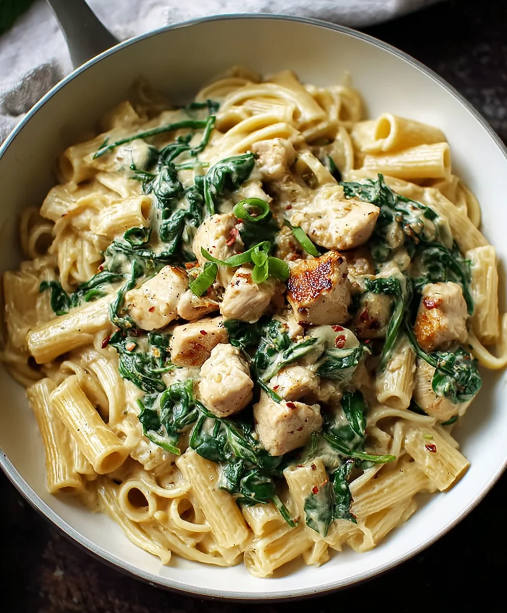 Easy Chicken Spinach Pasta - Quick Family Dinner