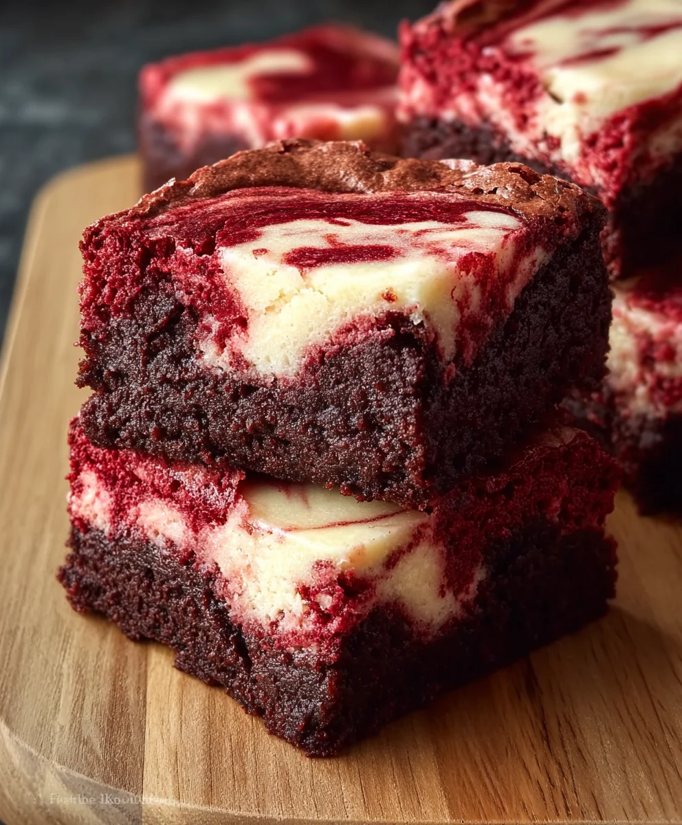 Red Velvet Cheesecake Brownies-Decadent Treat