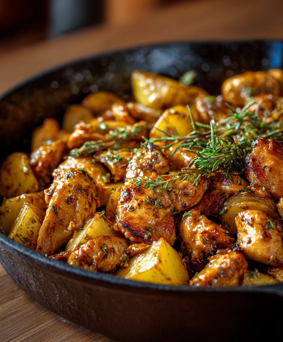 Garlic Butter Beef & Potatoes Skillet Recipe