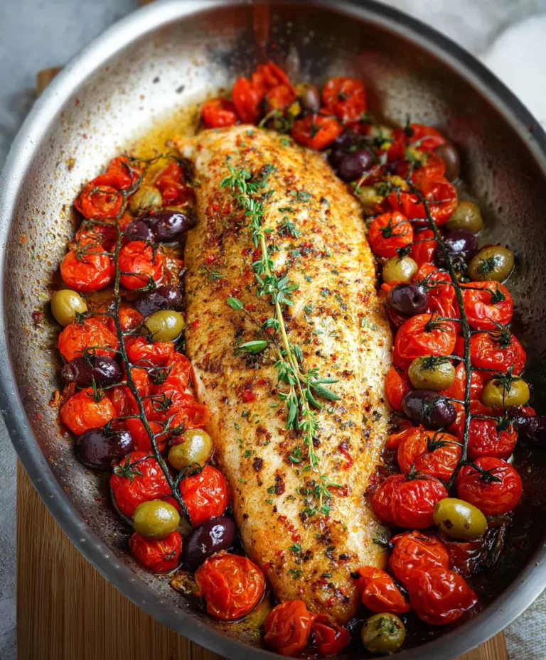 Easy Baked Fish Cherry Tomato Olive Recipe