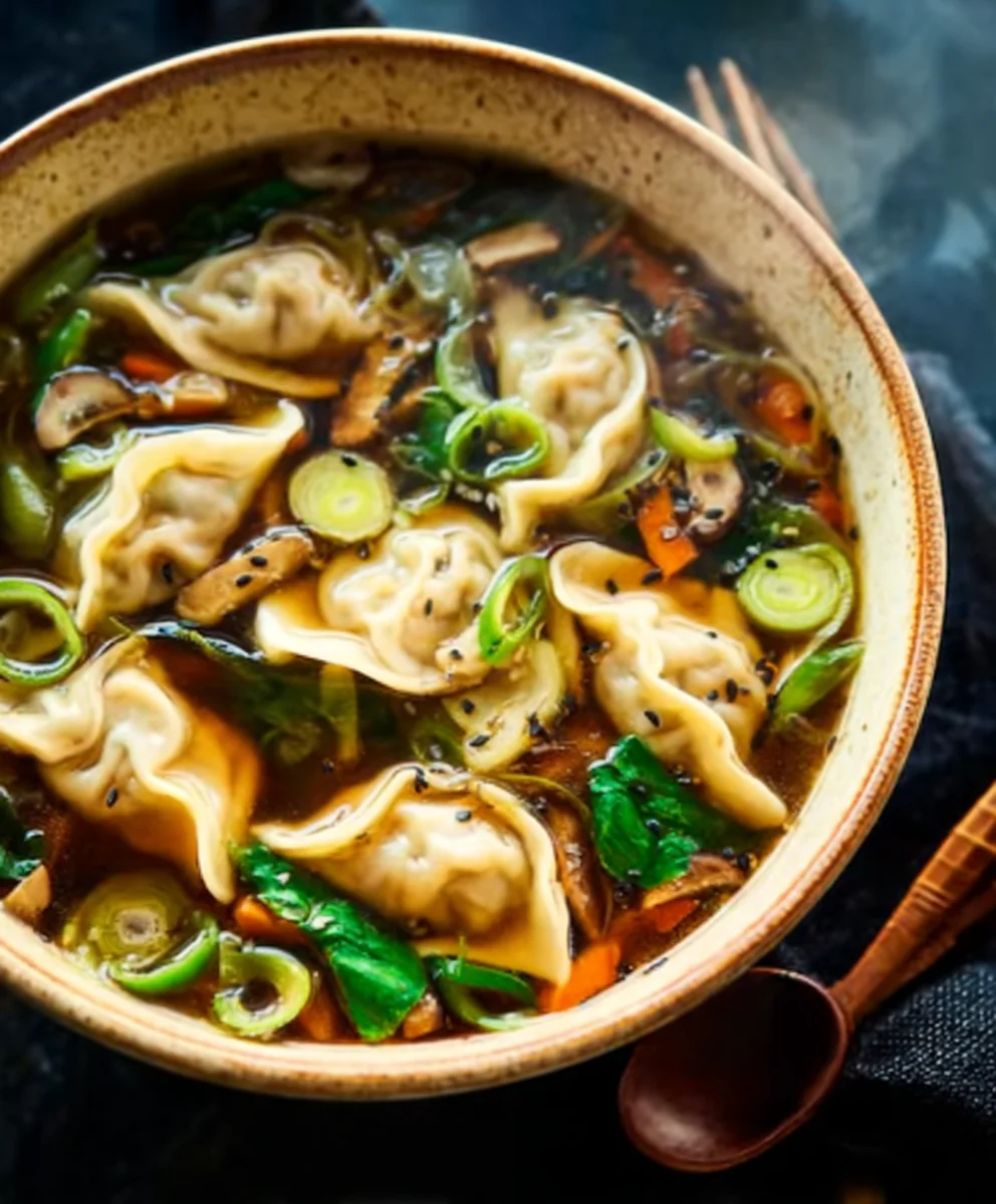 Savory Beef Potsticker Soup- Easy & Delicious Recipe