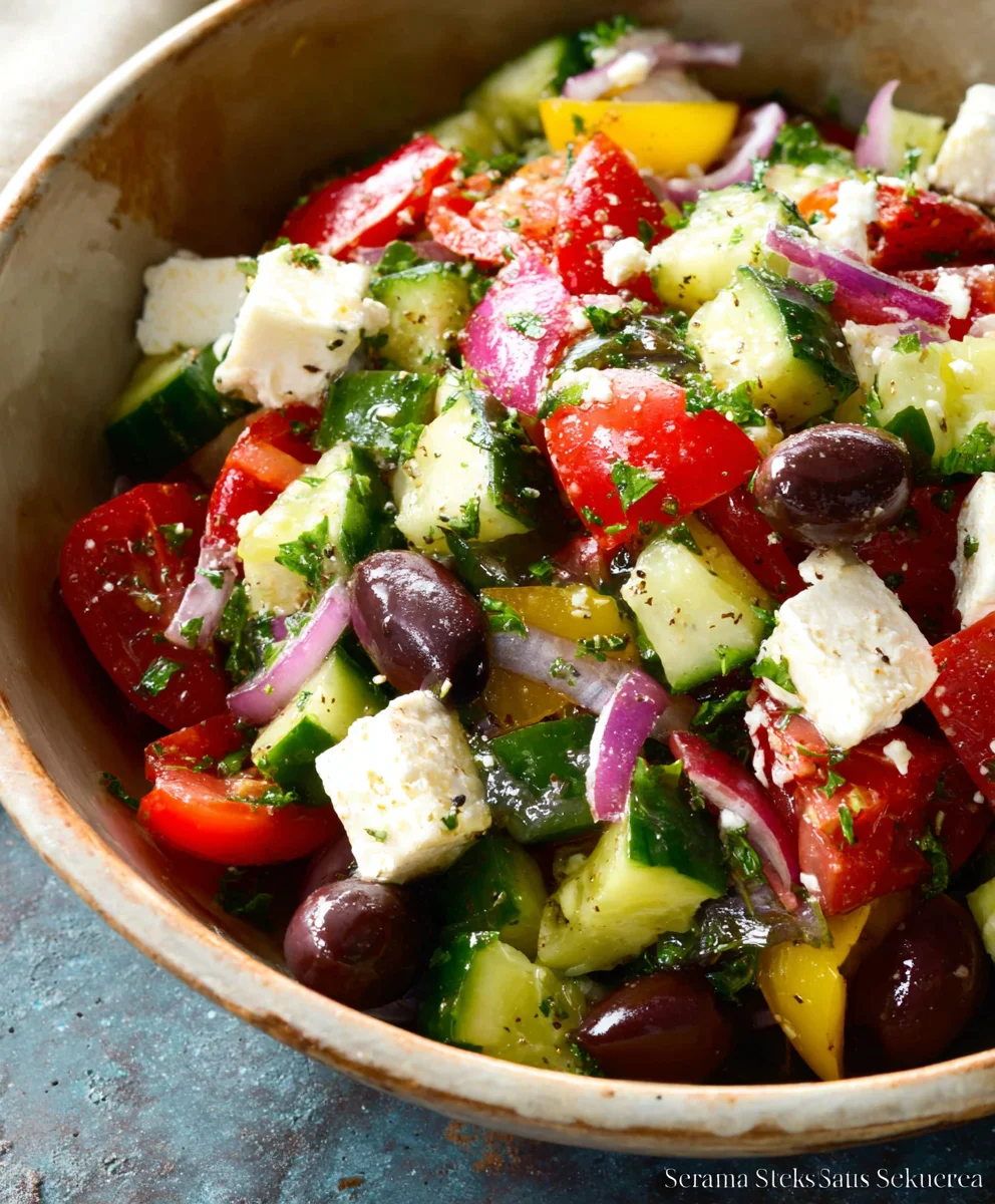 Easy Greek Salad- Fresh & Flavorful Quick Recipe