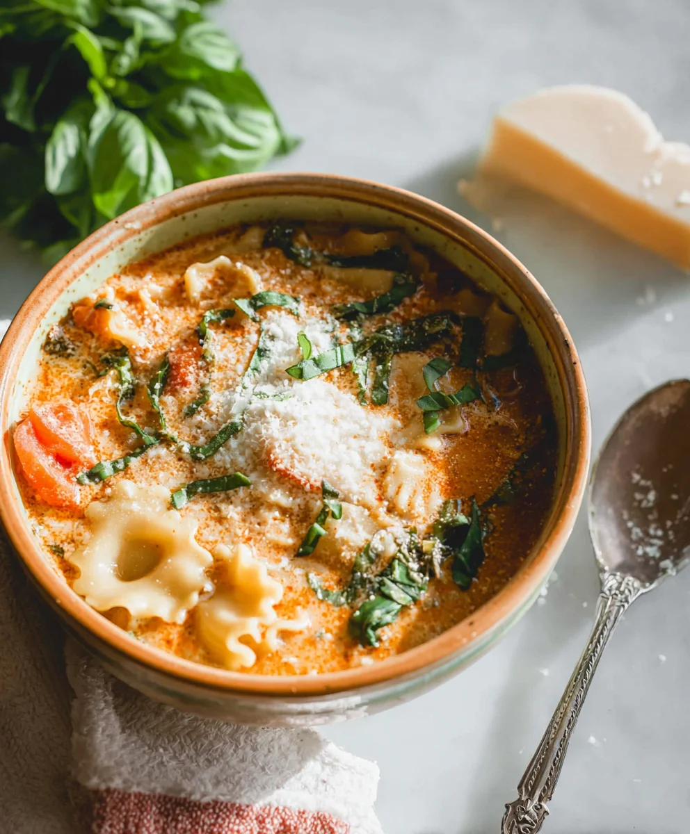 Easy Creamy Lasagna Soup Recipe-Comfort In A Bowl