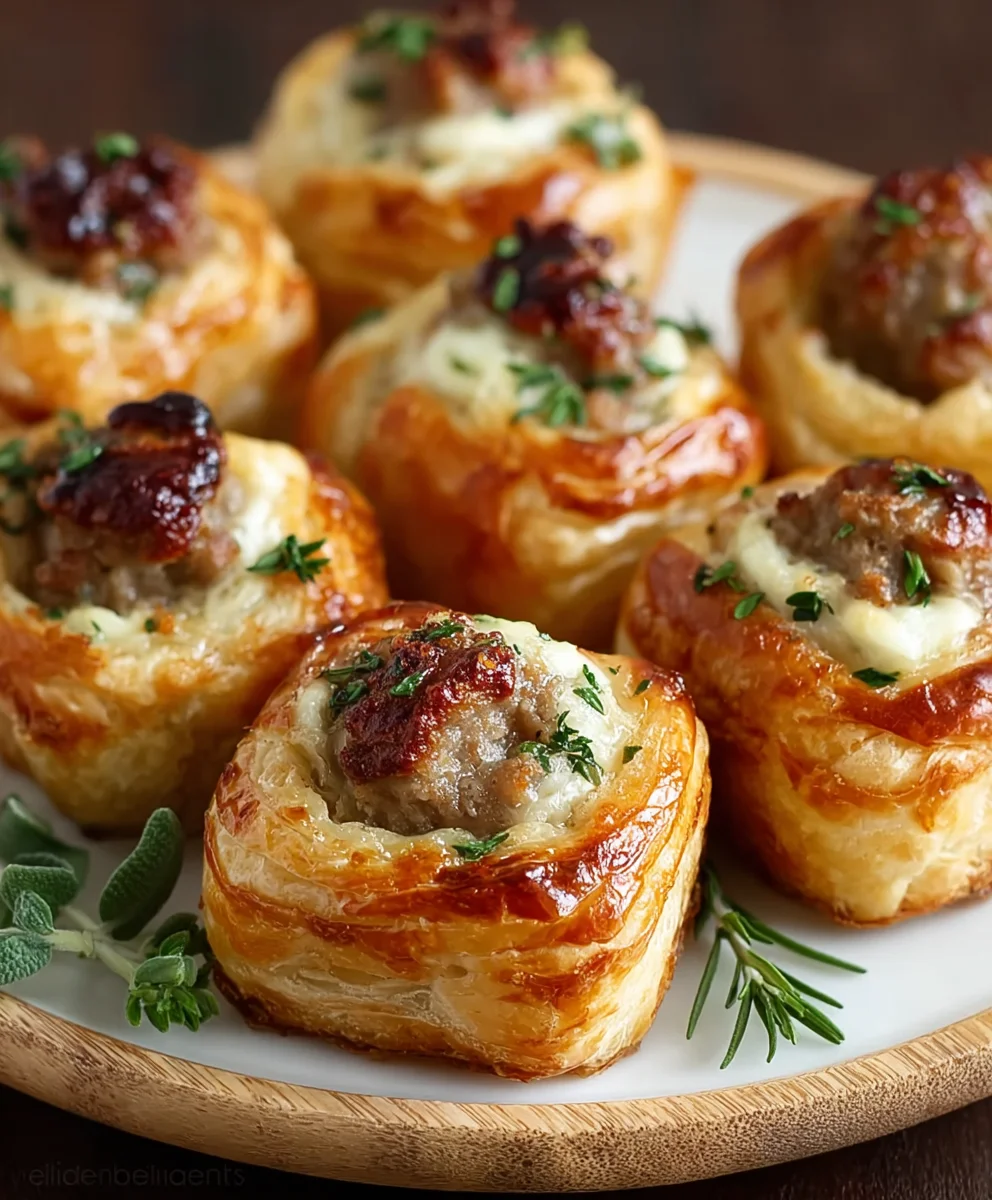 Beef Sausage Brie Bites Appetizer Recipe