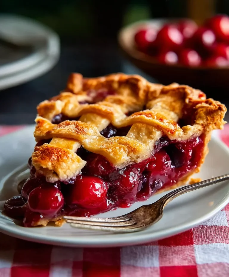 Classic Cherry Pie Recipe-The Ultimate Homemade Dessert