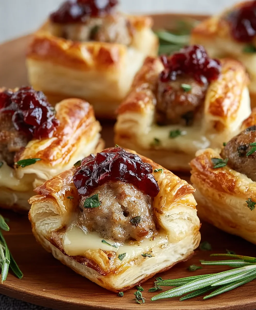 Beef Sausage Brie Bites Appetizer Recipe