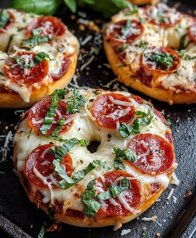 Giant Pizza Bagels
