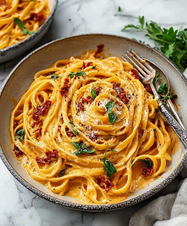Vegan Creamy Sun Dried Tomato Pasta Recipe