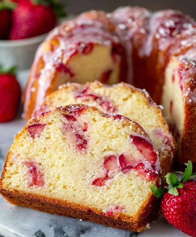 Strawberry Pound Cake