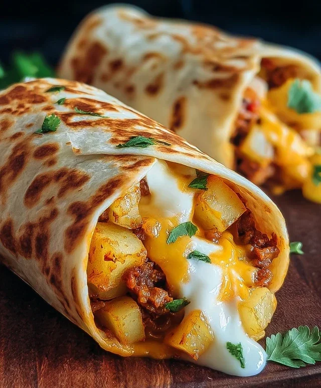 Cheesy Potato Burritos