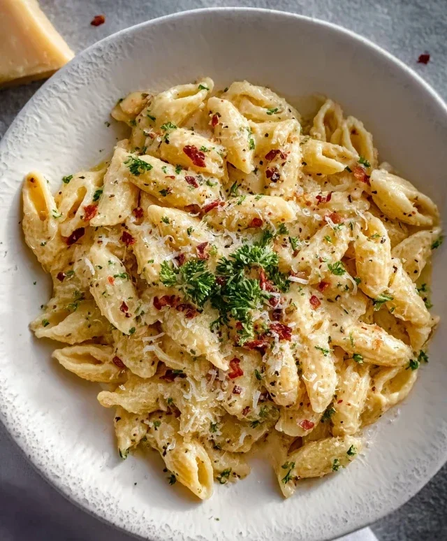 One Pot Creamy Garlic Pasta (Just 20 Minutes!)
