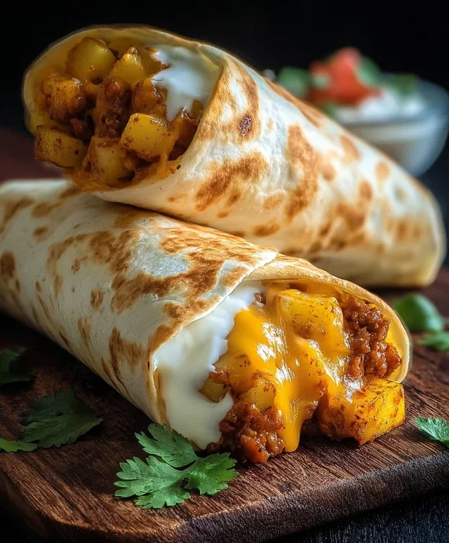 Cheesy Potato Burritos