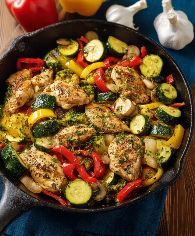 Healthy Chicken and Vegetables Skillet