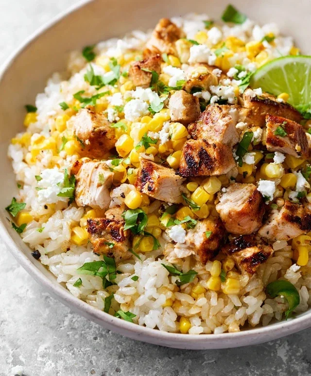 Street Corn Chicken Rice Bowl Recipe