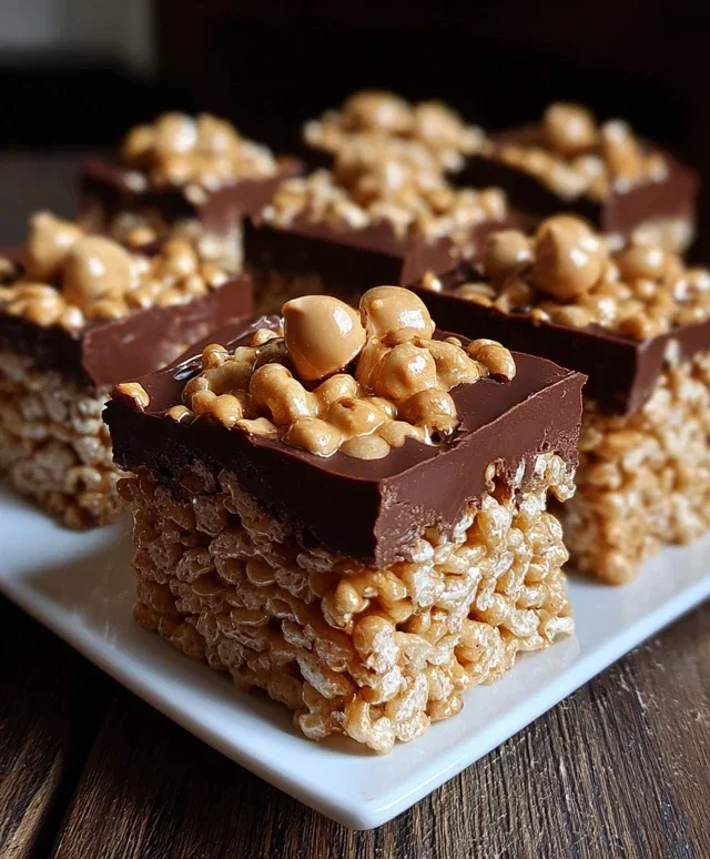 Chocolate Peanut Butter Rice Krispie Squares