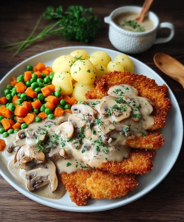Rahmschnitzel Creamy Mushroom Schnitzel