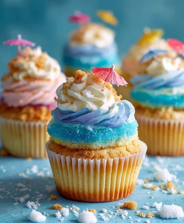 Beach Party Cupcakes