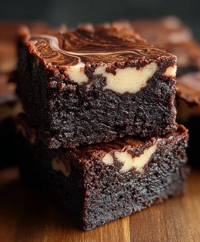 Dark Chocolate Cheesecake Brownies