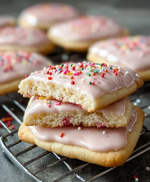 Strawberry Pop Tart Cookies