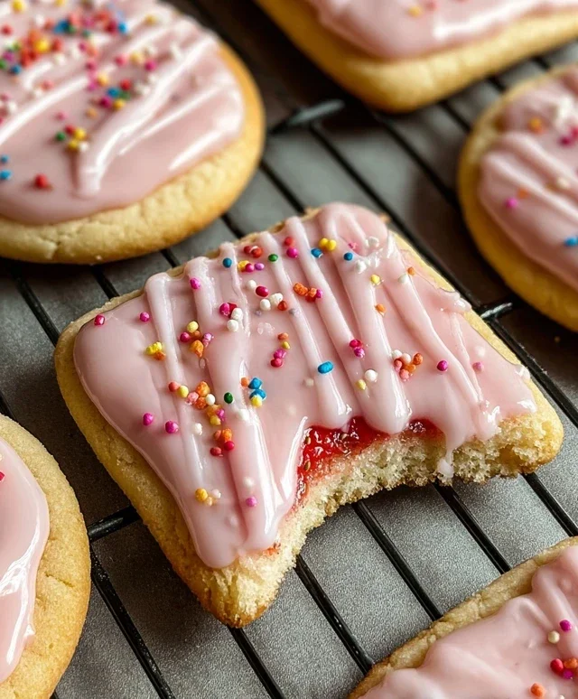Strawberry Pop Tart Cookies