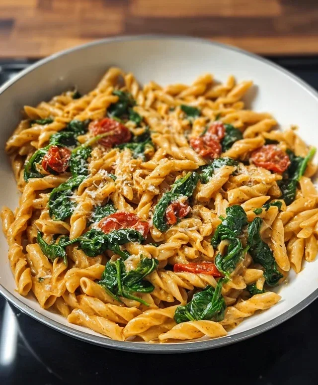 One-Pot Spinach Tomato Pasta