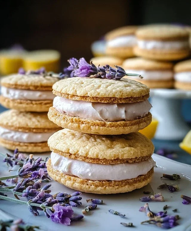 Lemon Lavender Sandwich Cookies