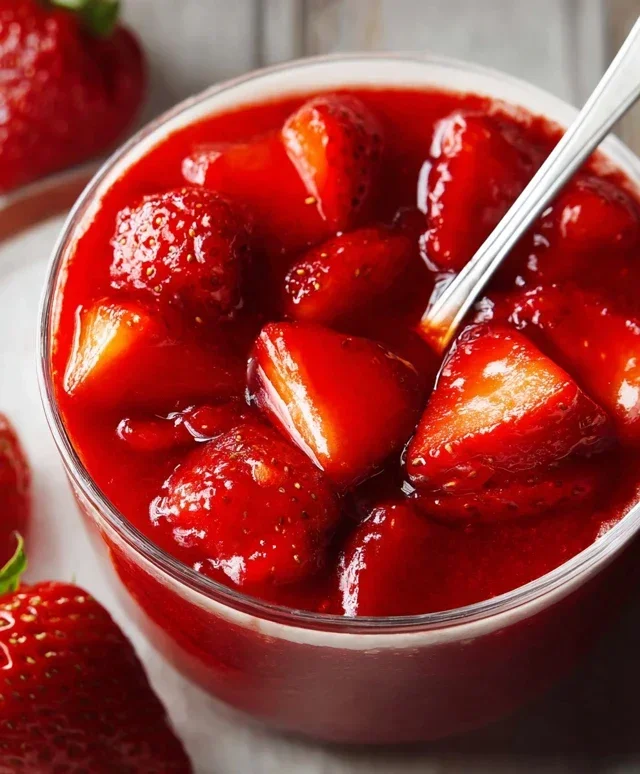 Fresh Strawberry Sauce (Strawberry Topping)