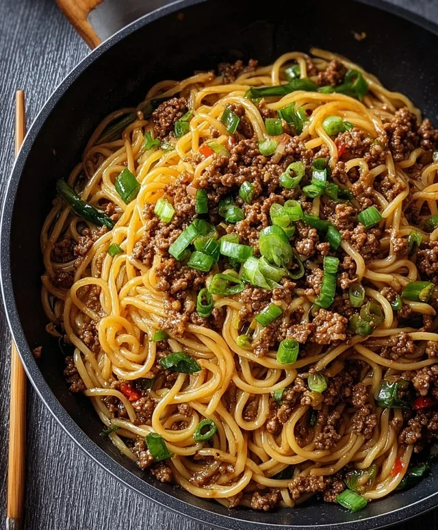 Asian Ground Beef Noodles