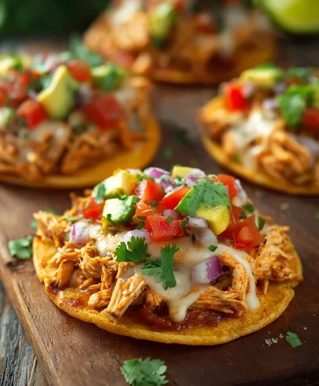Mexican Rotisserie Chicken Tostadas