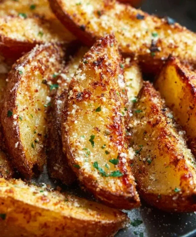 Baked Garlic Parmesan Potato Wedges