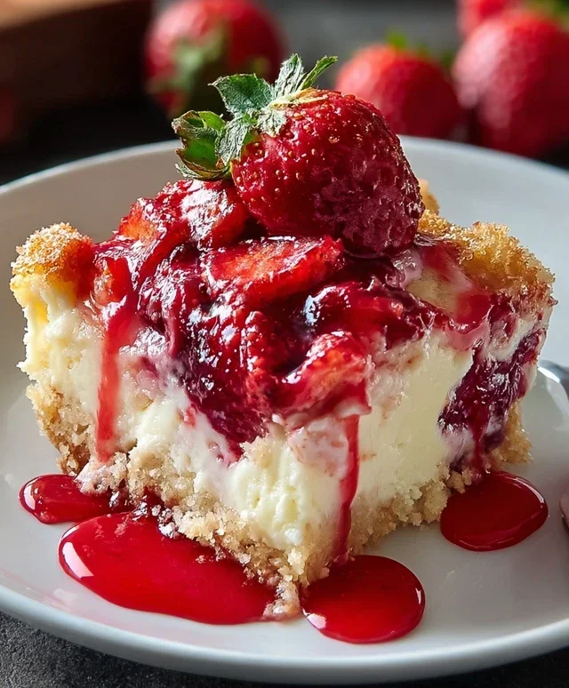 Strawberry Cheesecake Dump Cake