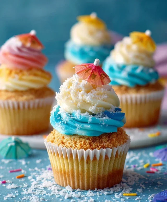 Beach Party Cupcakes