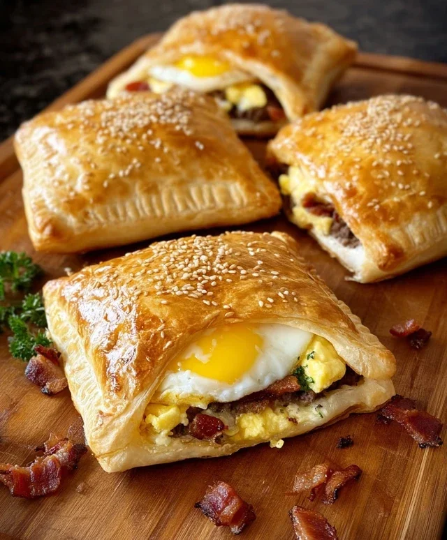 Breakfast Pockets Beef Beef Bacon Egg