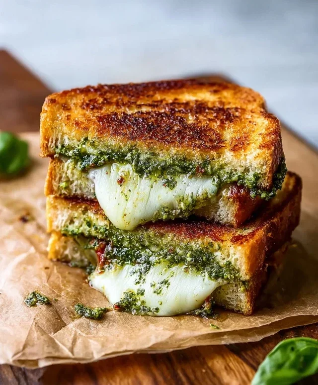 Sourdough Pesto Grilled Cheese