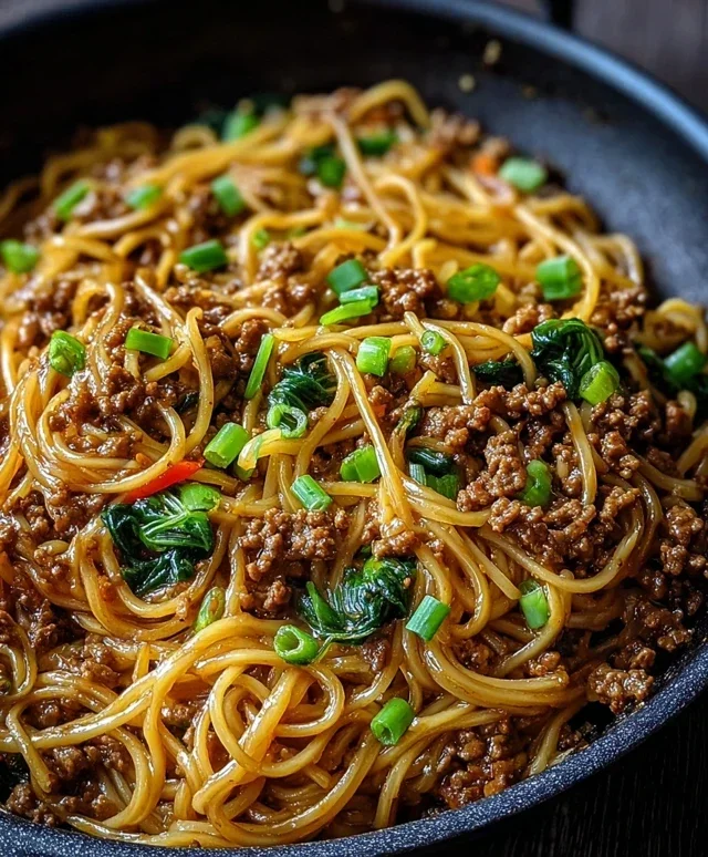Asian Ground Beef Noodles