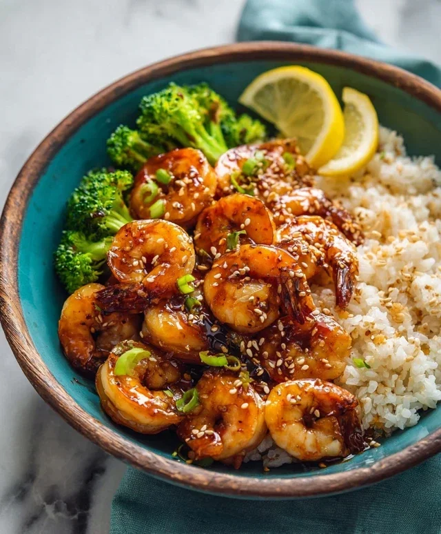 Honey Garlic Shrimp Bowls