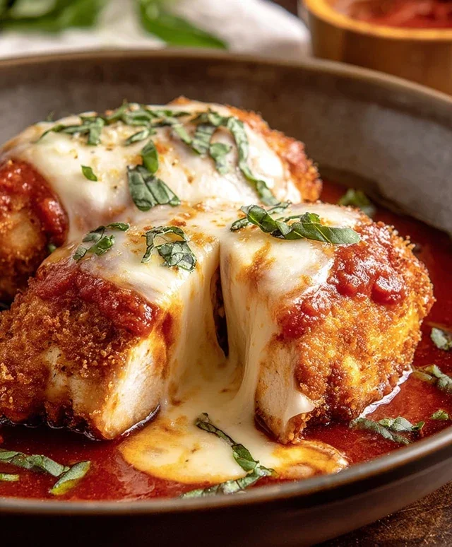 Stuffed Chicken Parmesan Dish