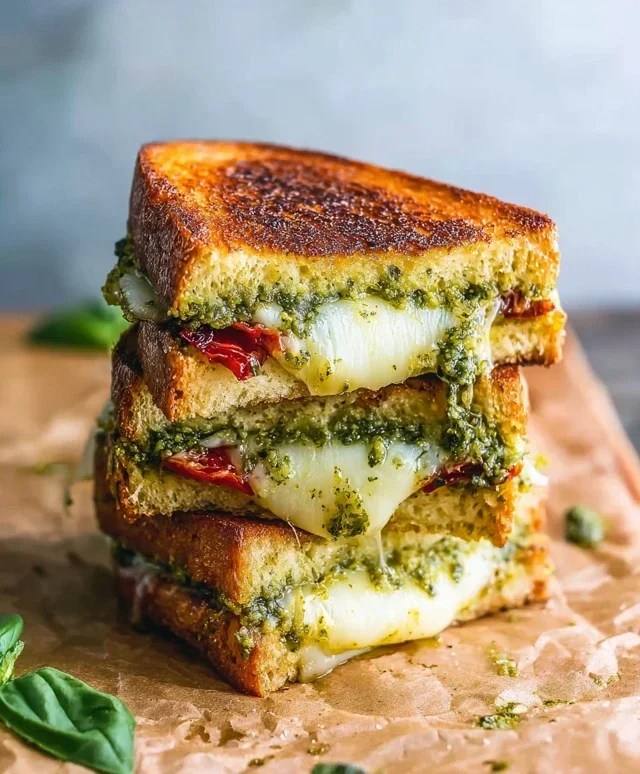 Sourdough Pesto Grilled Cheese